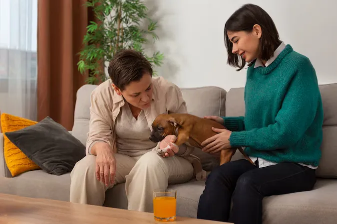 Young Old Couple Besties 23 - Certified Animal-Assisted Therapy study guide