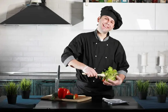 Man Cook Preparing Food Kitchen Table Vegetables X - Certified Chef de Cuisine study guide