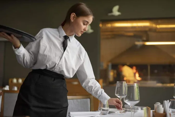 Medium Shot Woman Working Luxury Restaurant X - Certified Hospitality Professional study guide