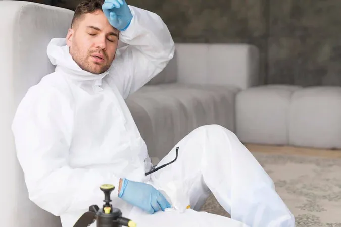 Tired Man Protection Suit 23 - Certified Mortuary Technician study guide