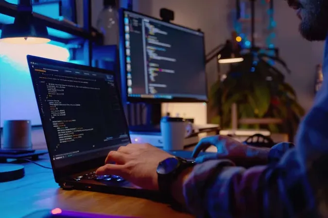 Programmer Working Computer Dark Room Programmer Coding Code Desktop Computer X - Code High School Certifications study guide