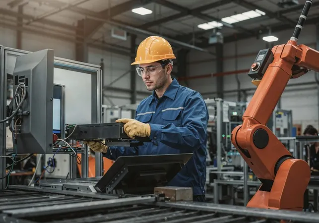 Engineer Working With Robot Modern Industrial Facility X - Engineering Technician Certification study guide