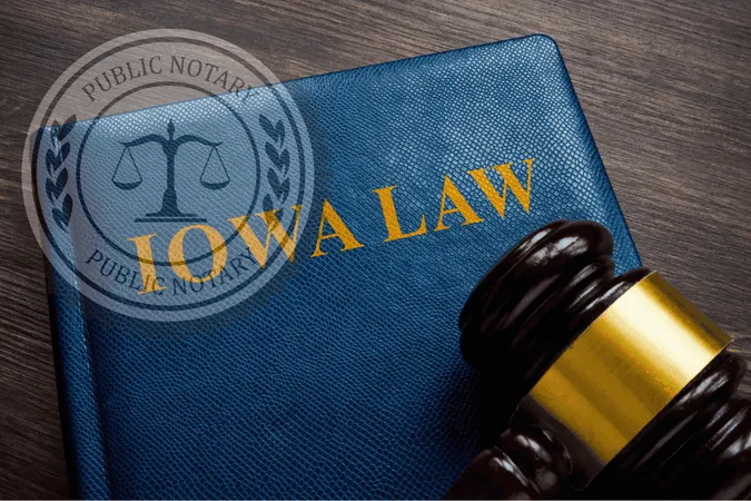 Iowa Notary Laws X - Iowa Notary Exam study guide