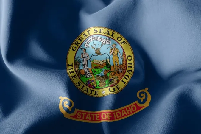 3d Illustration Flag Idaho Is Region United States Waving Wind Flag Textile Background X - Idaho Notary Exam study guide